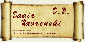 Damir Mavrenski vizit kartica